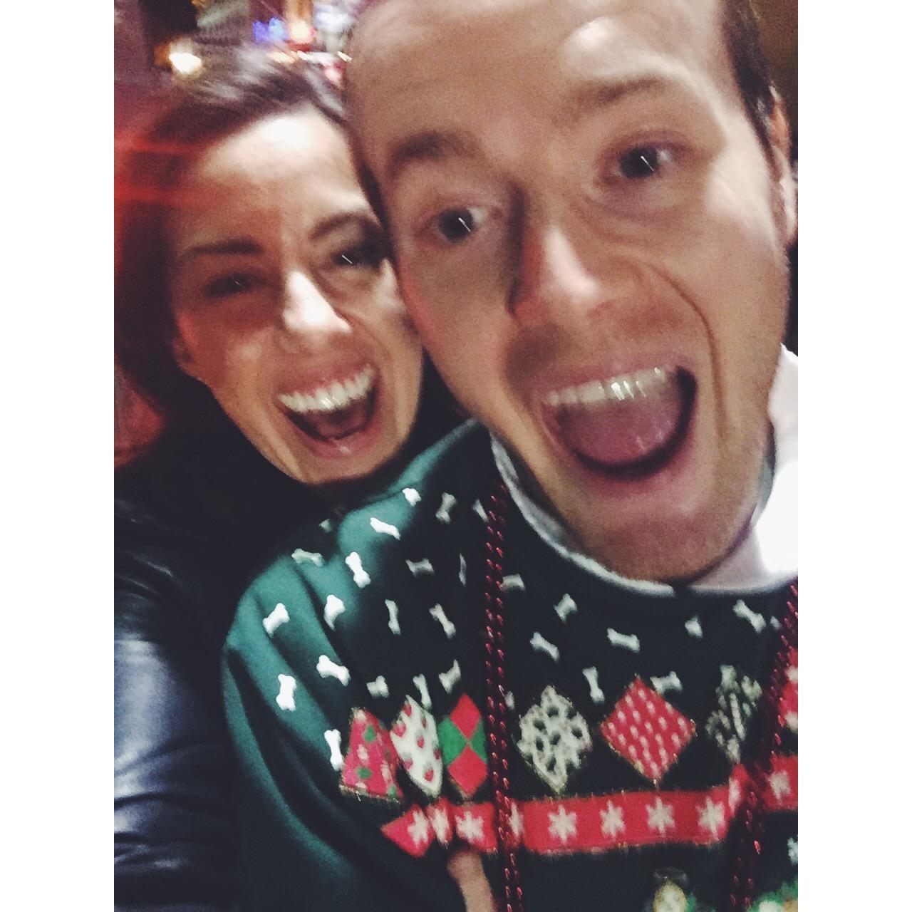 Christmas pub crawl 2015. I call this one "Mami & Papi out on the town"