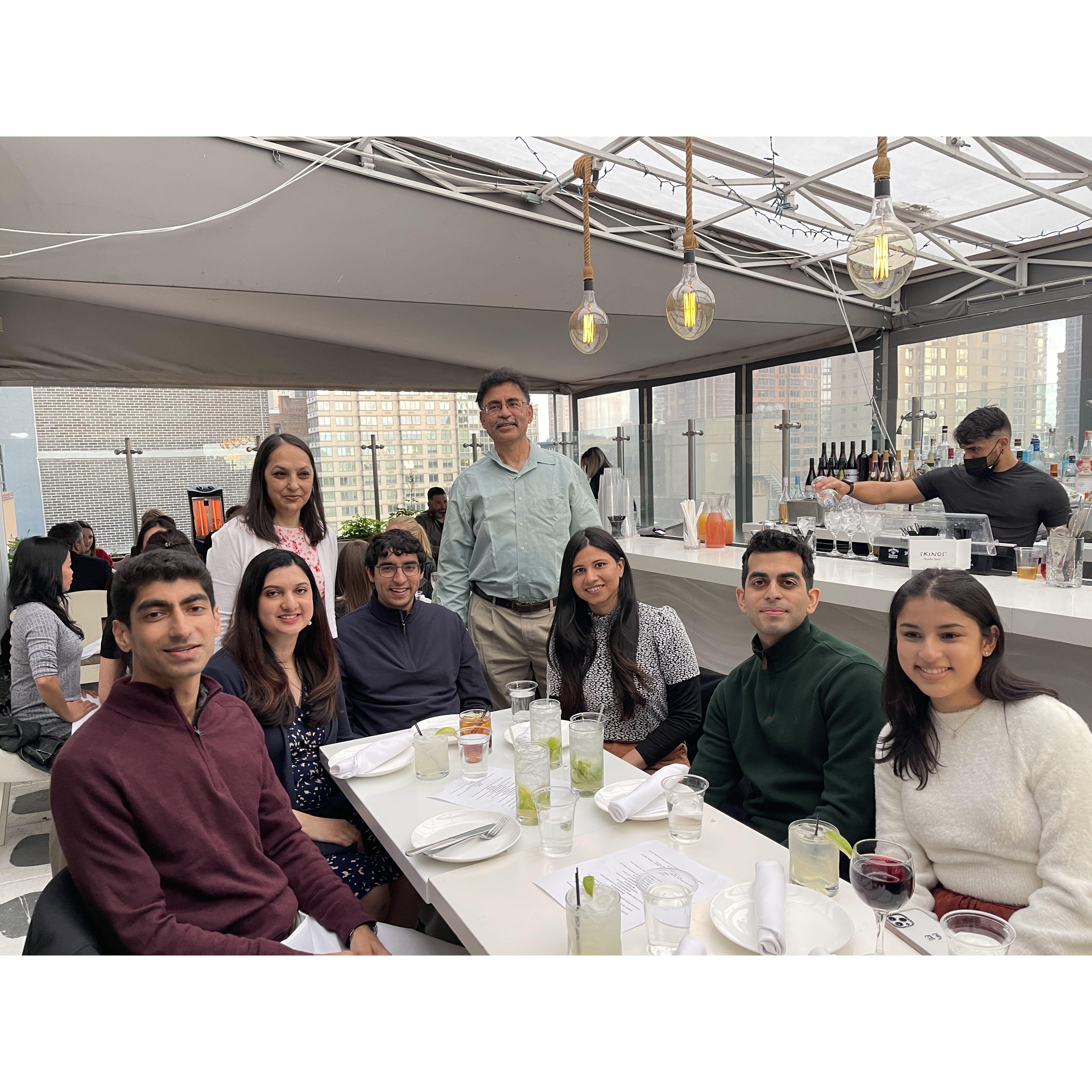 The first time Deepak met the “Jha” family in New York, May 2021.