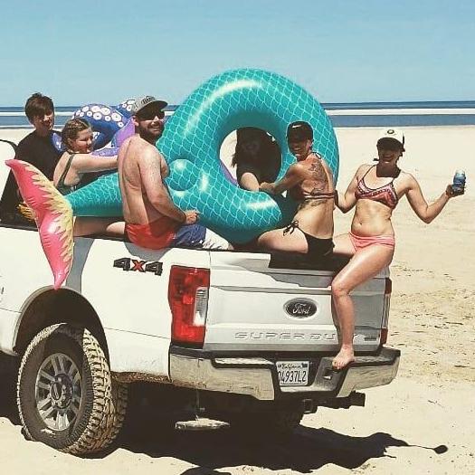 Off to play in the surf in San Felipe.