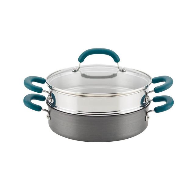 Rachael Ray Create Delicious Hard Anodized Aluminum Nonstick 3-Qt. Steam Set