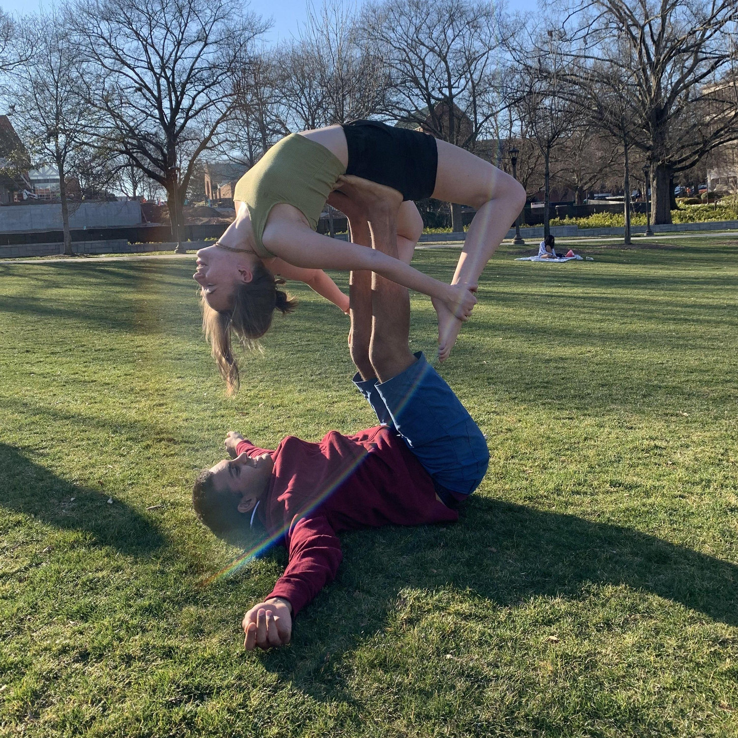 Our favorite acro-yoga pose.