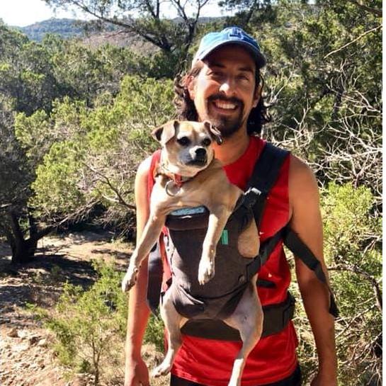 Daniel being the best dog dad!