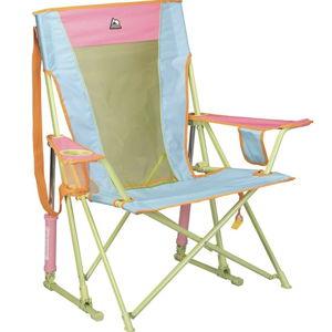 GCI Outdoor Comfort Pro Rocker Camping Chair | Portable Folding Rocking Chair with Durable Armrests & Drink Holder — Sweet Tea