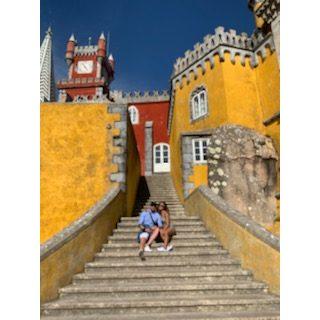 9/17/19 - Lisbon, Portugal - The couple's first international trip together. Taken at the Palacio Nacional da Pena.