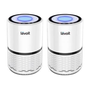 LEVOIT LV-H132 Air Purifier with True HEPA Filter, Odor Allergies Eliminator for Smokers, Smoke, Dust, Mold, Home and Pets, Air Cleaner with Optional Night Light, US-120V, 2 Pack, 2-Year Warranty