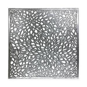 Modern Flower Placemat in Silver/Black