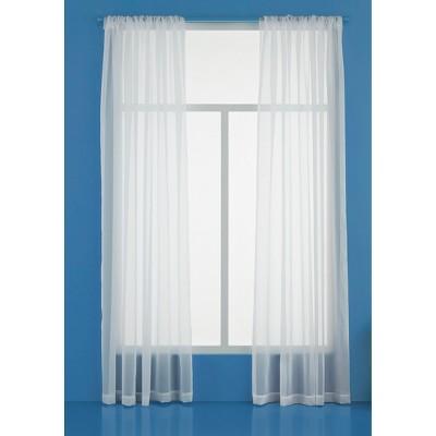 60"x84" Sheer Window Curtain Panels White - Room Essentials™