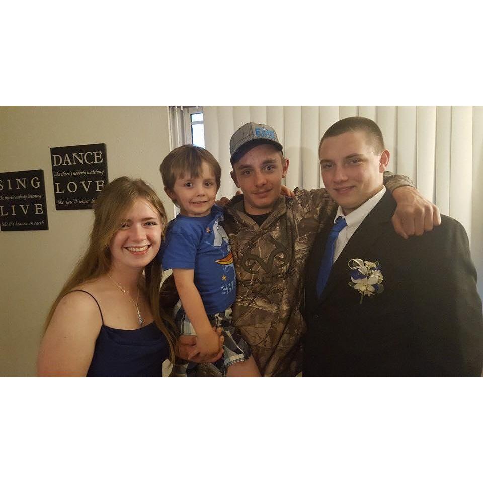 Senior prom, with Jadan and Jacob (Jordan's borthers)