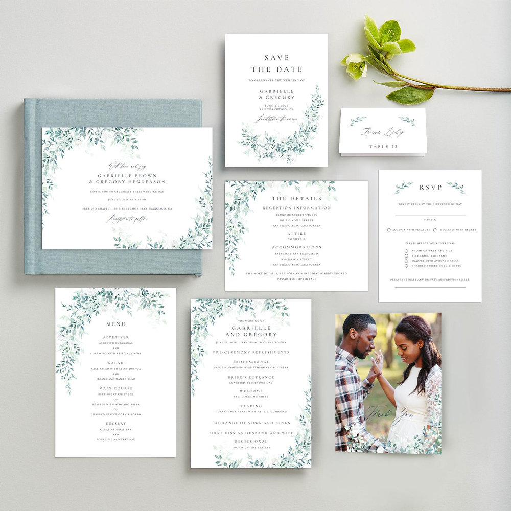 Farnham Portrait | Blue Sage | Zola Save The Dates