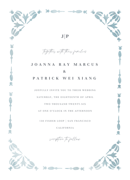 Elio Classic | Blue Sage | Zola Wedding Invitations