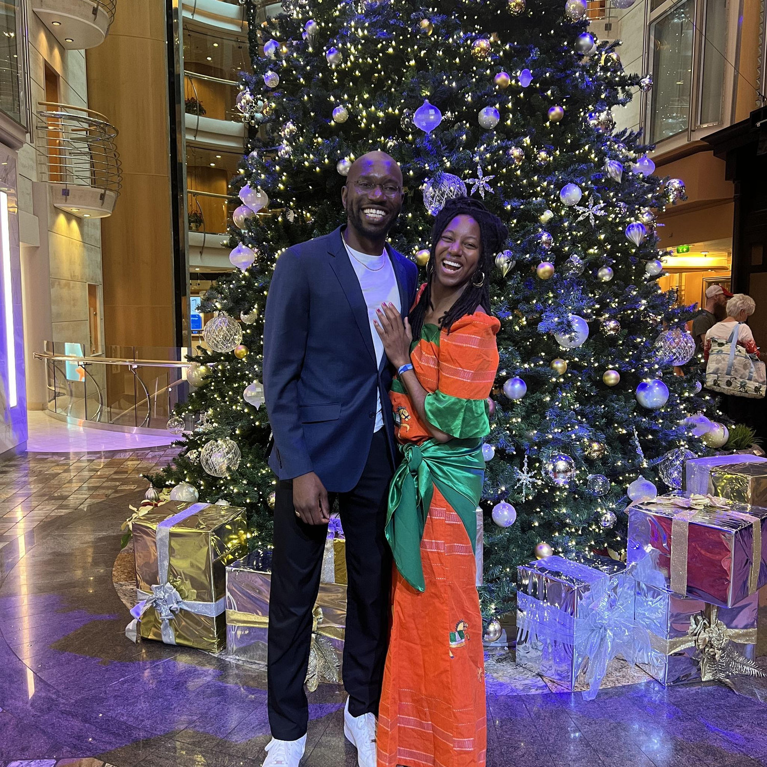 christmas on a cruise with Ngozi's family!