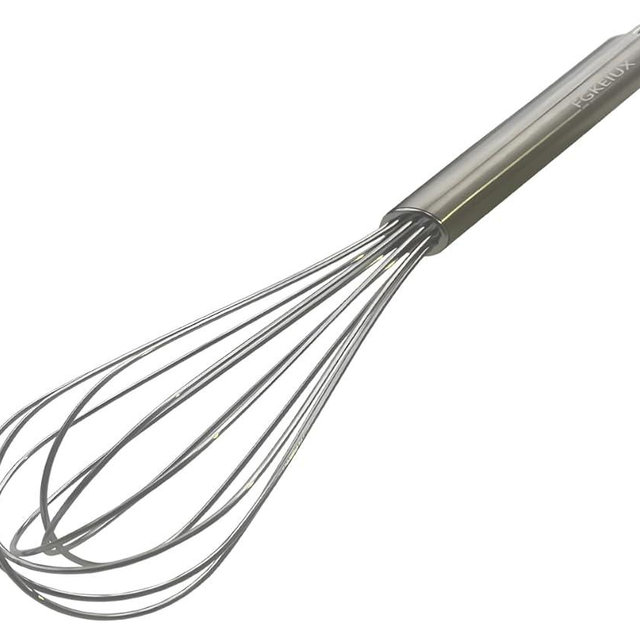 10-inch stainless steel whisk, suitable for mixing batter, whipping cream and mixing seasonings (304 egg beater steel wire thickened)