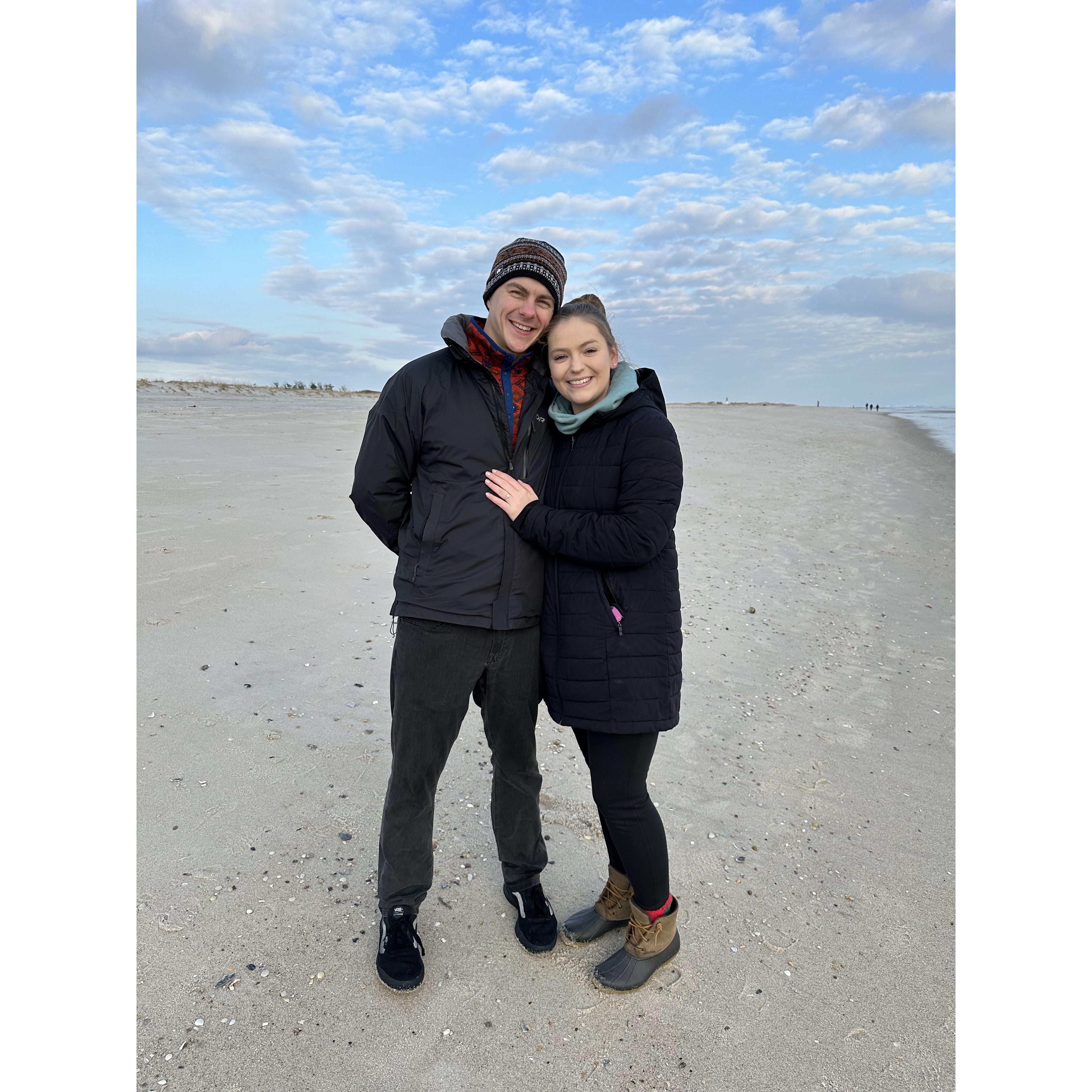 Annual New Years Day beach walk at Robert Moses Beach 2024