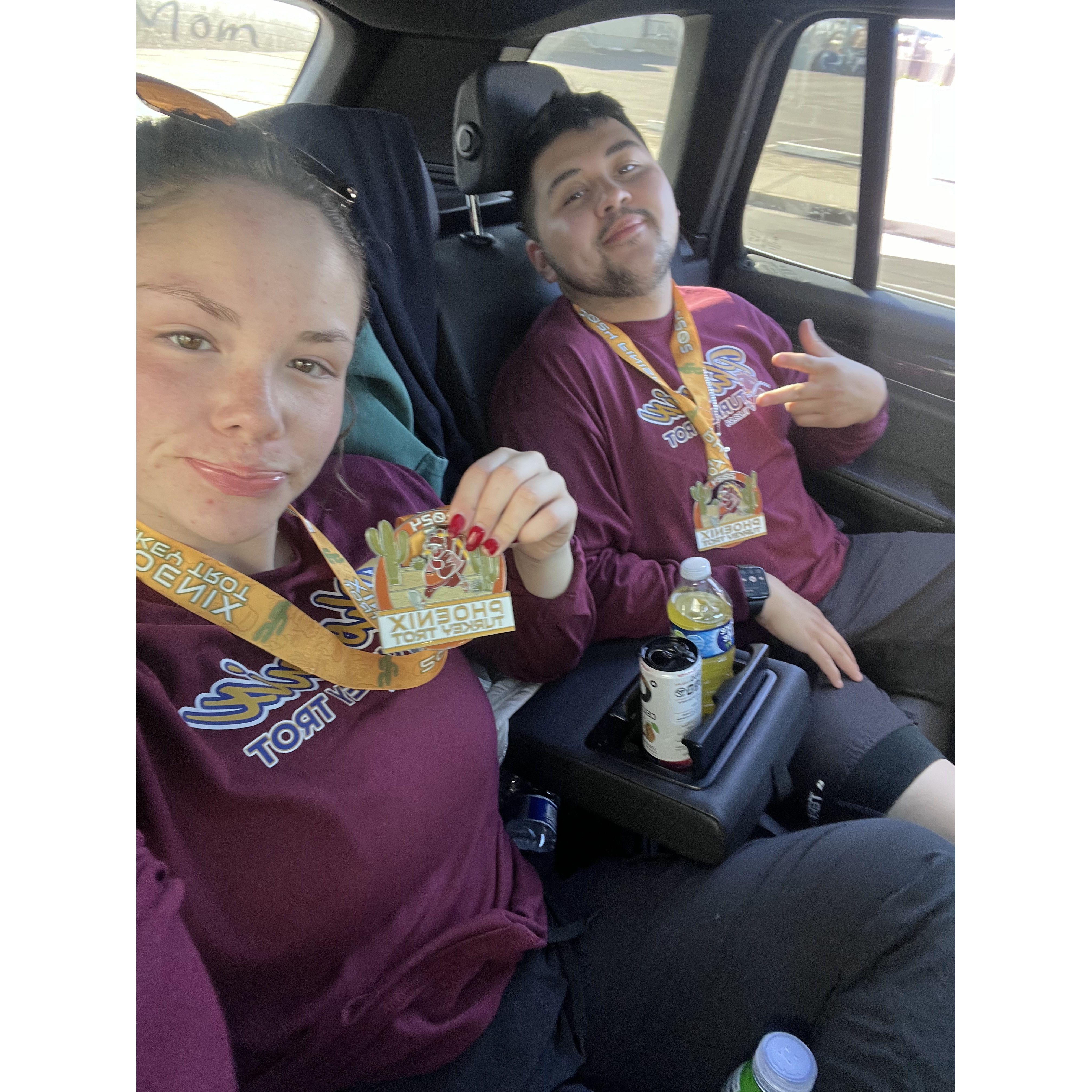 Ran a 5k with Davids family for our first Thanksgiving!