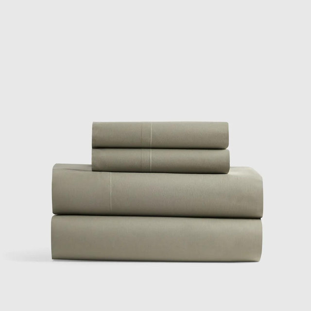 Organic Crisp Percale Sheet Set - Queen