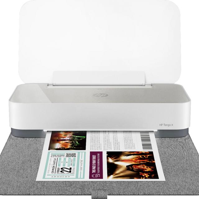 HP - Tango X Wireless Instant Ink Ready Inkjet Printer with Linen Cover - White