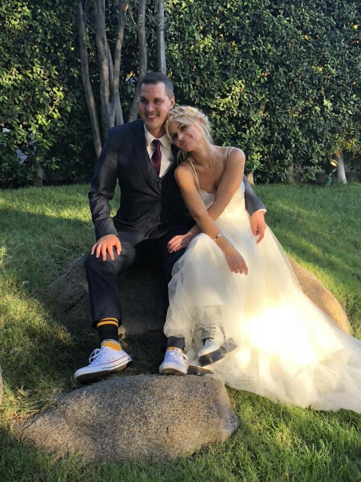 Post nuptials snuggling