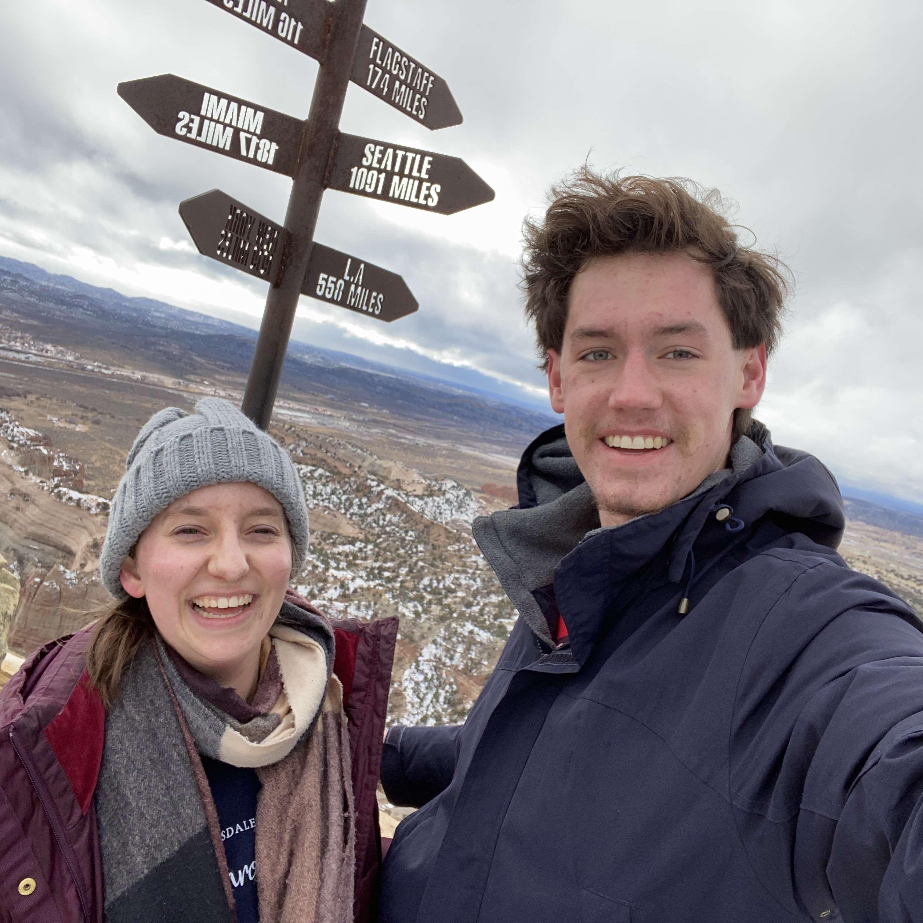 Spencer took me on an adventure to hike Pyramid Peak for my birthday! Gallup, Spencer's home for this year, is somewhere behind us.