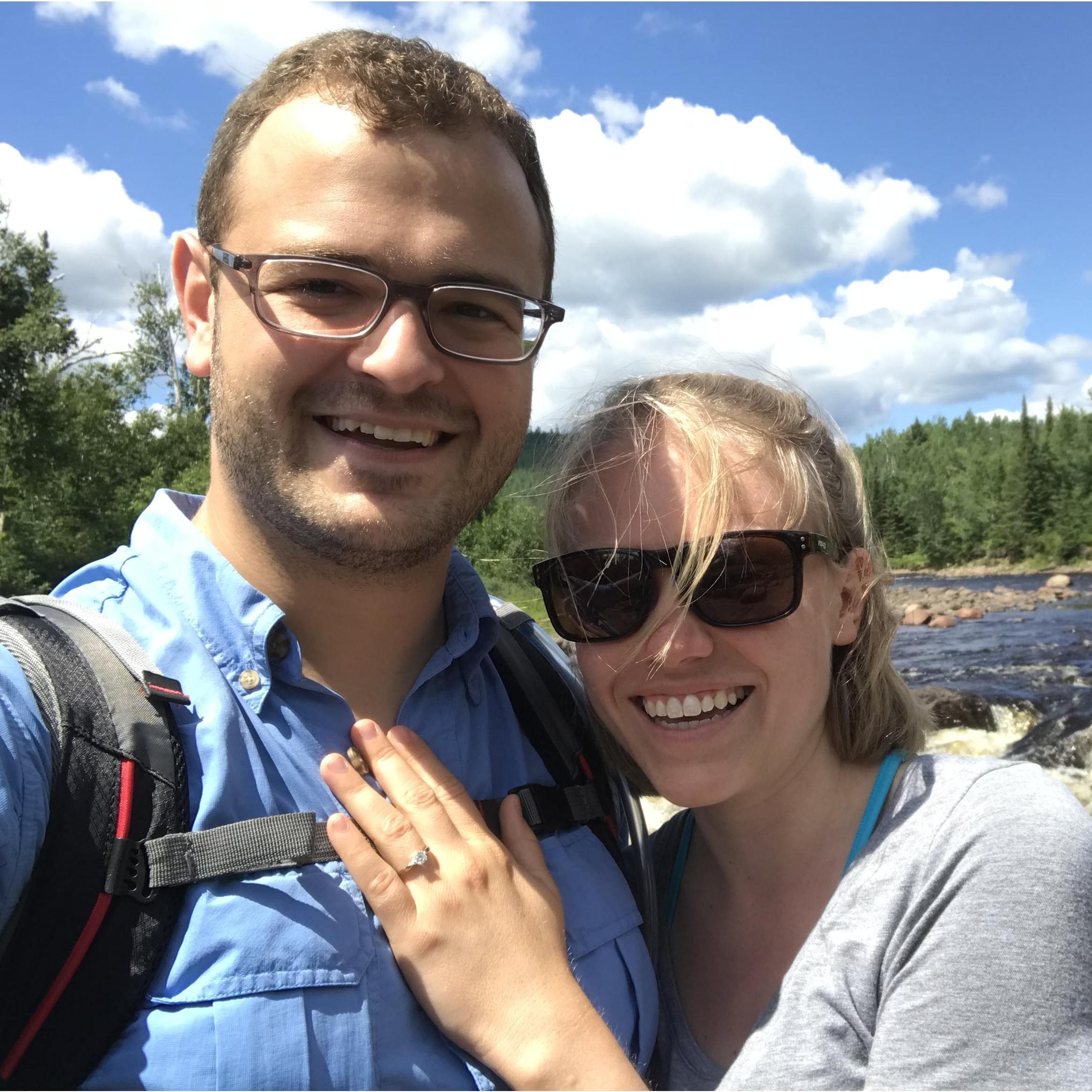 Right after we got engaged at Temperance River State Park!