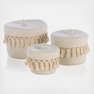 Assorted Round Dharma Organizer Baskets, Set of 3