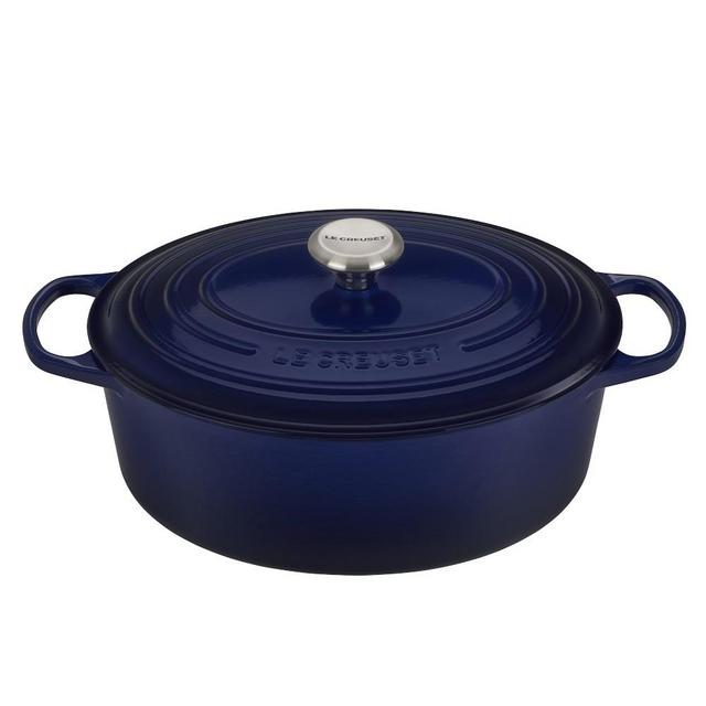 Le Creuset Signature Enameled Cast Iron Oval Dutch Oven, 6 3/4-Qt., Indigo