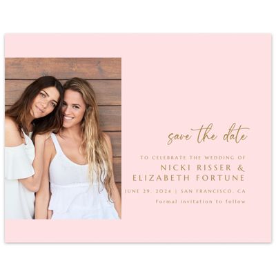 Soft Pink Wedding Digital Save the Date - Mondelli Photo