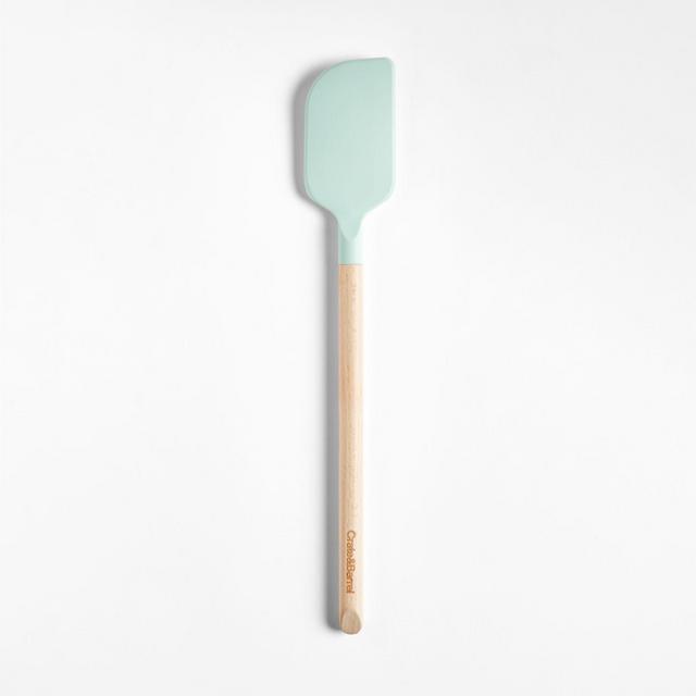 Crate & Barrel Mint Silicone and Wood Spatula