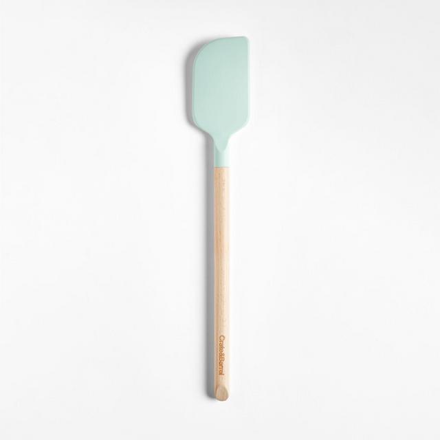 Wood and Blue Silicone Mini Spatula by Molly Baz | Crate & Barrel