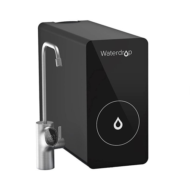 Waterdrop D6 Reverse Osmosis System, Tankless, 600 GPD, 2:1 Pure to Drain, Smart LED Faucet, Reduce TDS, High Flow, USA Tech Support