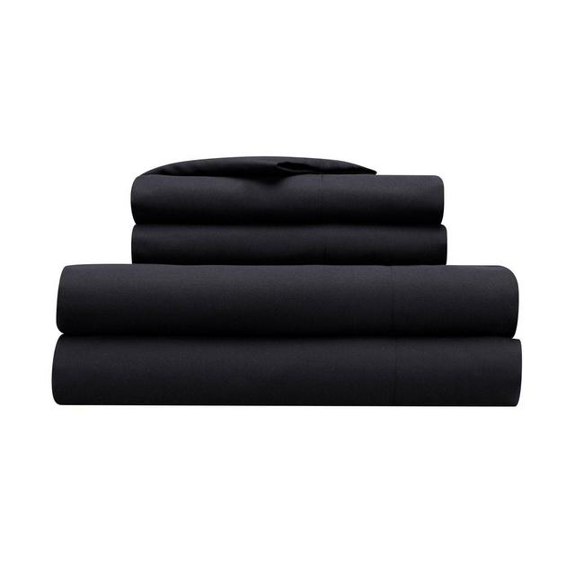 Serta King Simply Clean Sheet Set Black