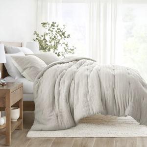 Waffle Textured Down Alternative Comforter Set | Linens & Hutch | King, Color: Dune