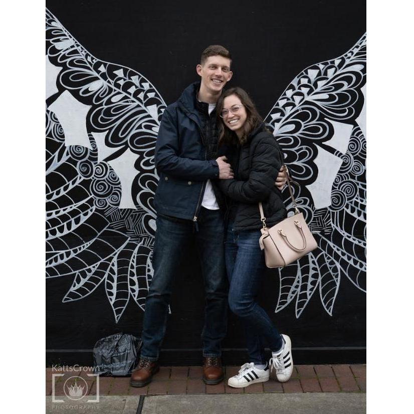 So sweet! Anthony and MB in downtown Columbus a few hours before the proposal.