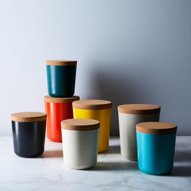 Recycled Bamboo & Cork Canisters Abyss Large