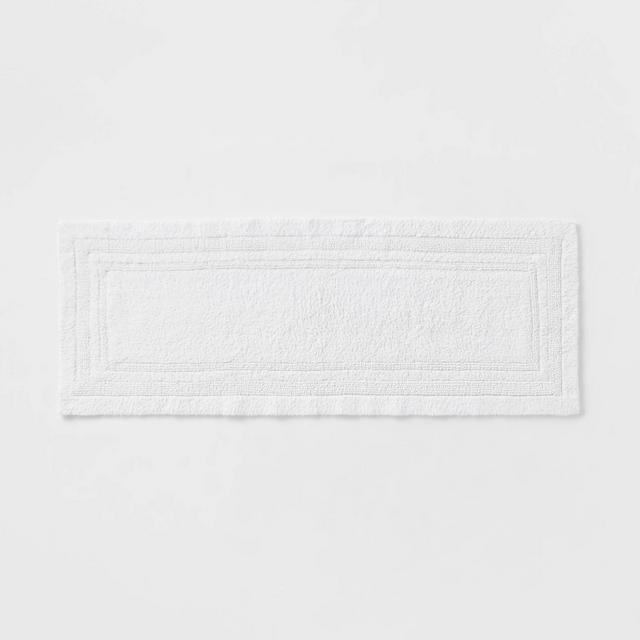 22"x60" Performance Cotton Reversible Bath Runner White - Threshold™