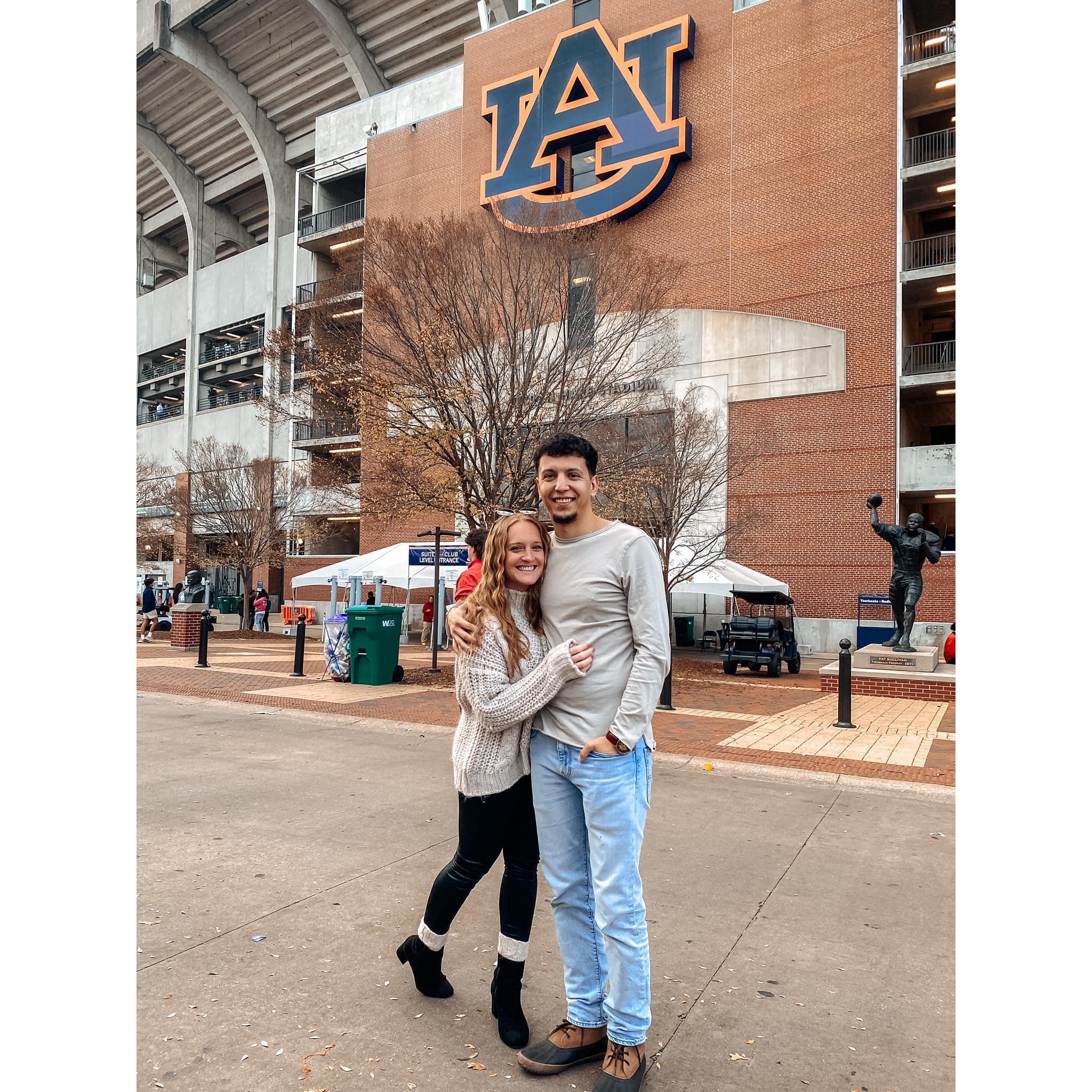 Darian's first Iron Bowl experience!