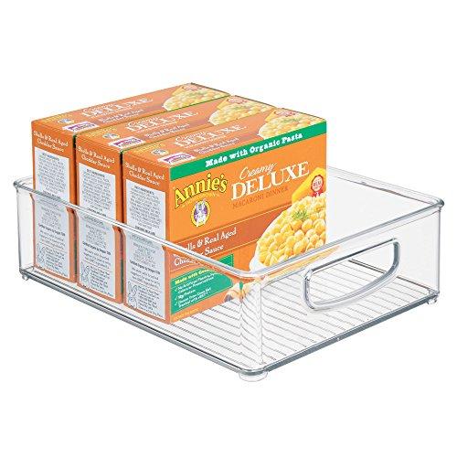 iDesign Linus Plastic Storage Bin with Handles for Kitchen, Fridge, Freezer, Pantry, and Cabinet Organization, BPA-Free, Large
