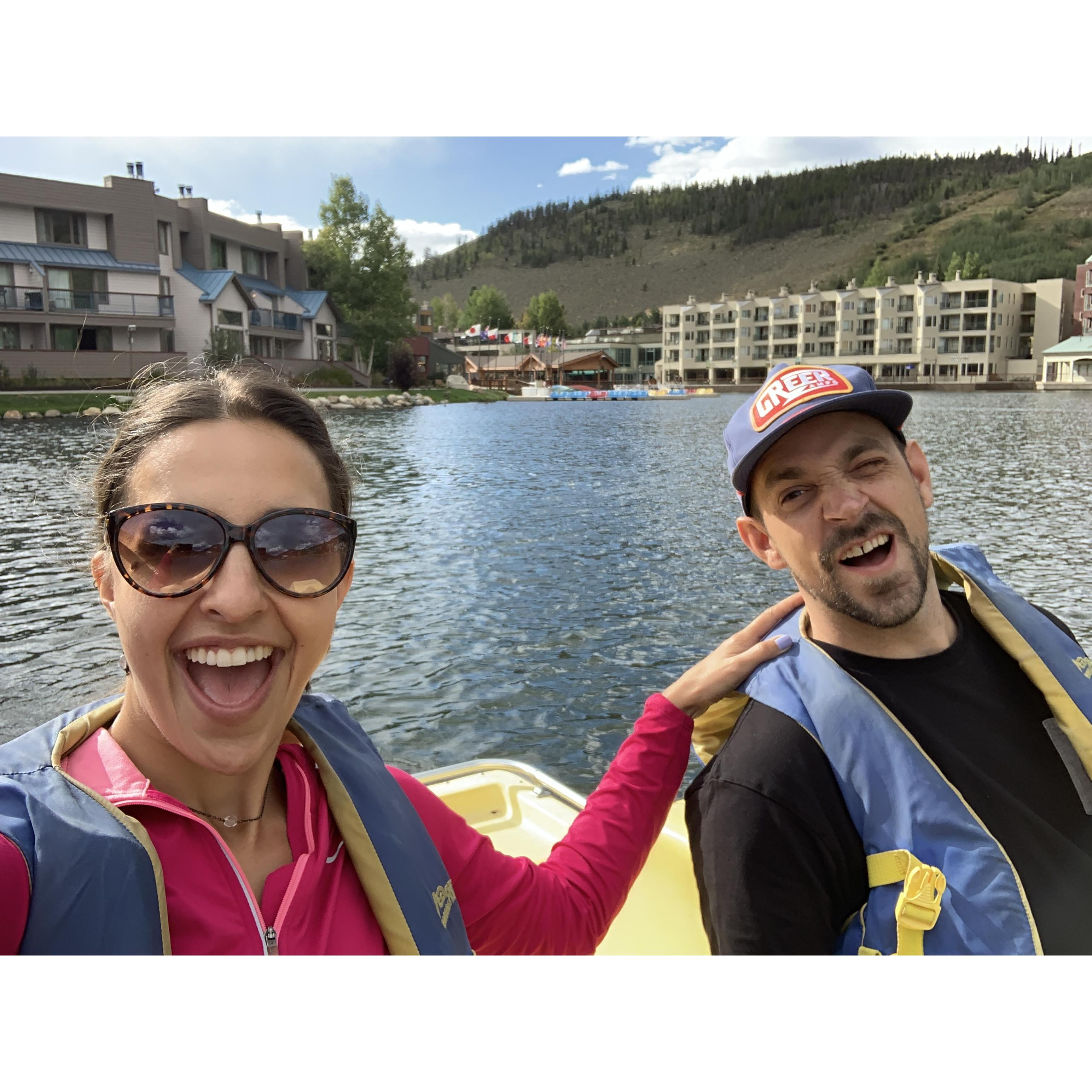 Paddle boating in Colorado