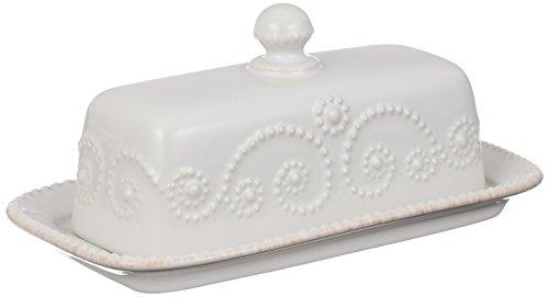 Lenox French Perle Covered Butter Dish, White - 847558