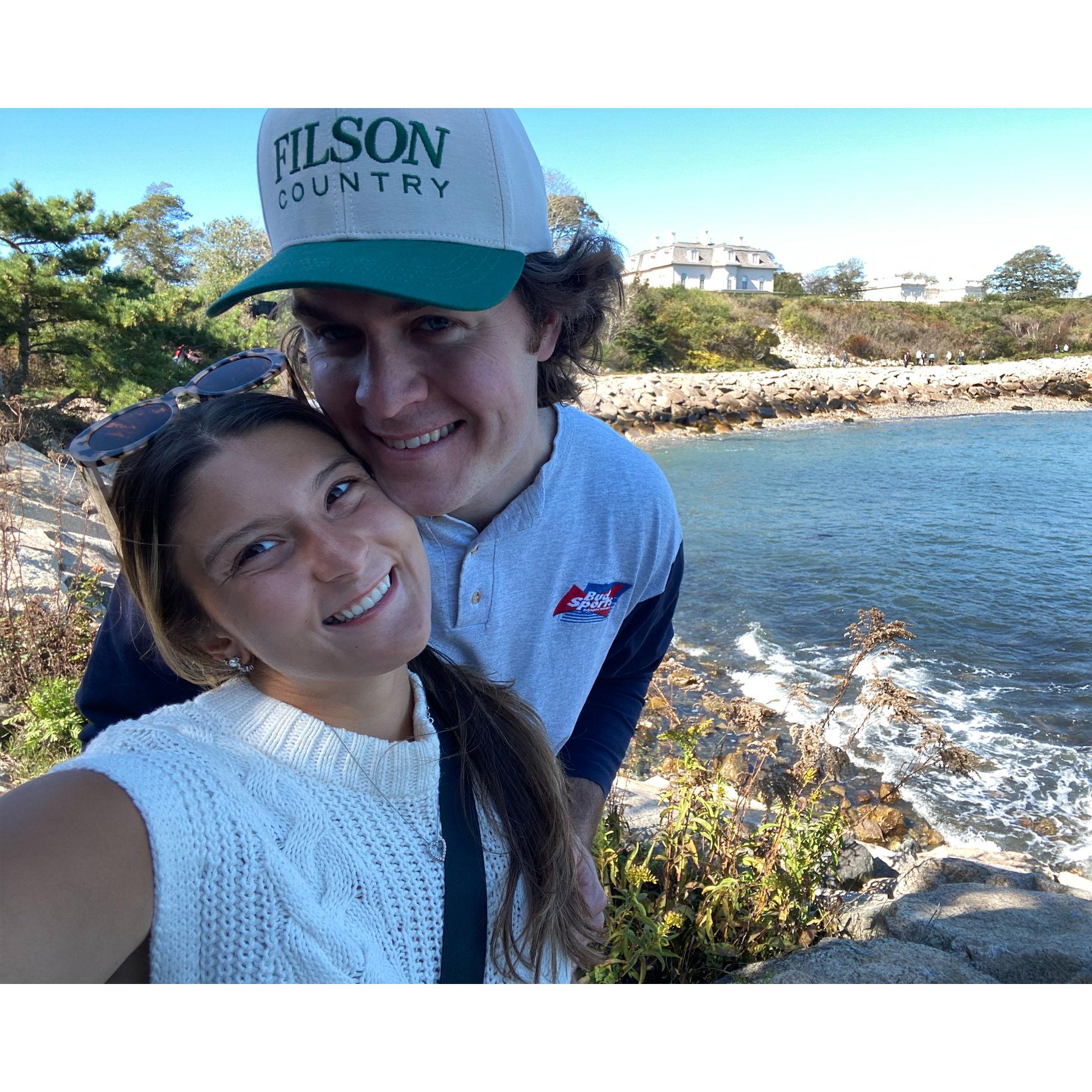 Cliff Walk Engagement Weekend