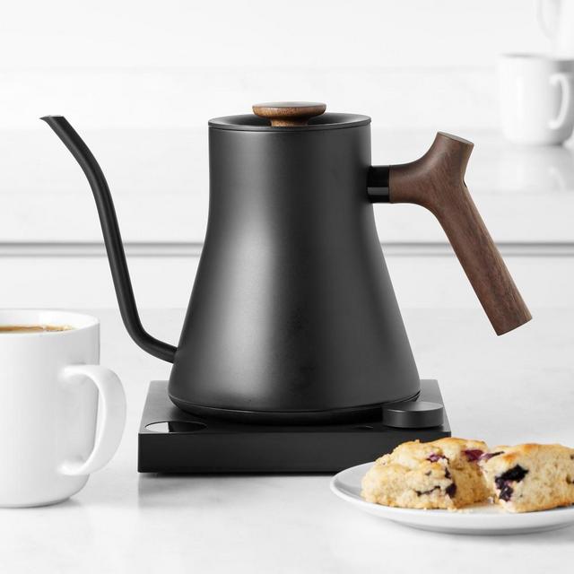 Fellow Stagg EKG Pro Electric Pour-Over Kettle, Black with Walnut Handle