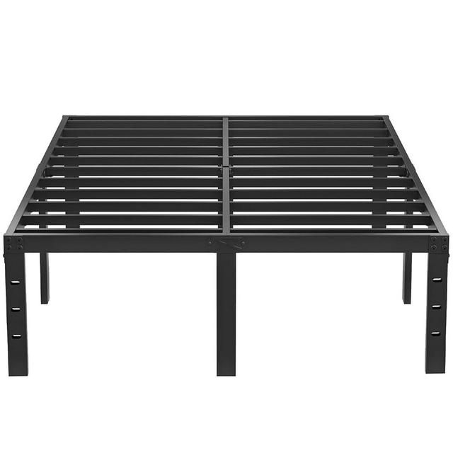 SHOANED Full Size Metal Bed Frame - 16 Inch Heavy Duty Bedframe Black Basic Steel Slats Platform No Box Spring Needed, Easy Assembly, Noise Free