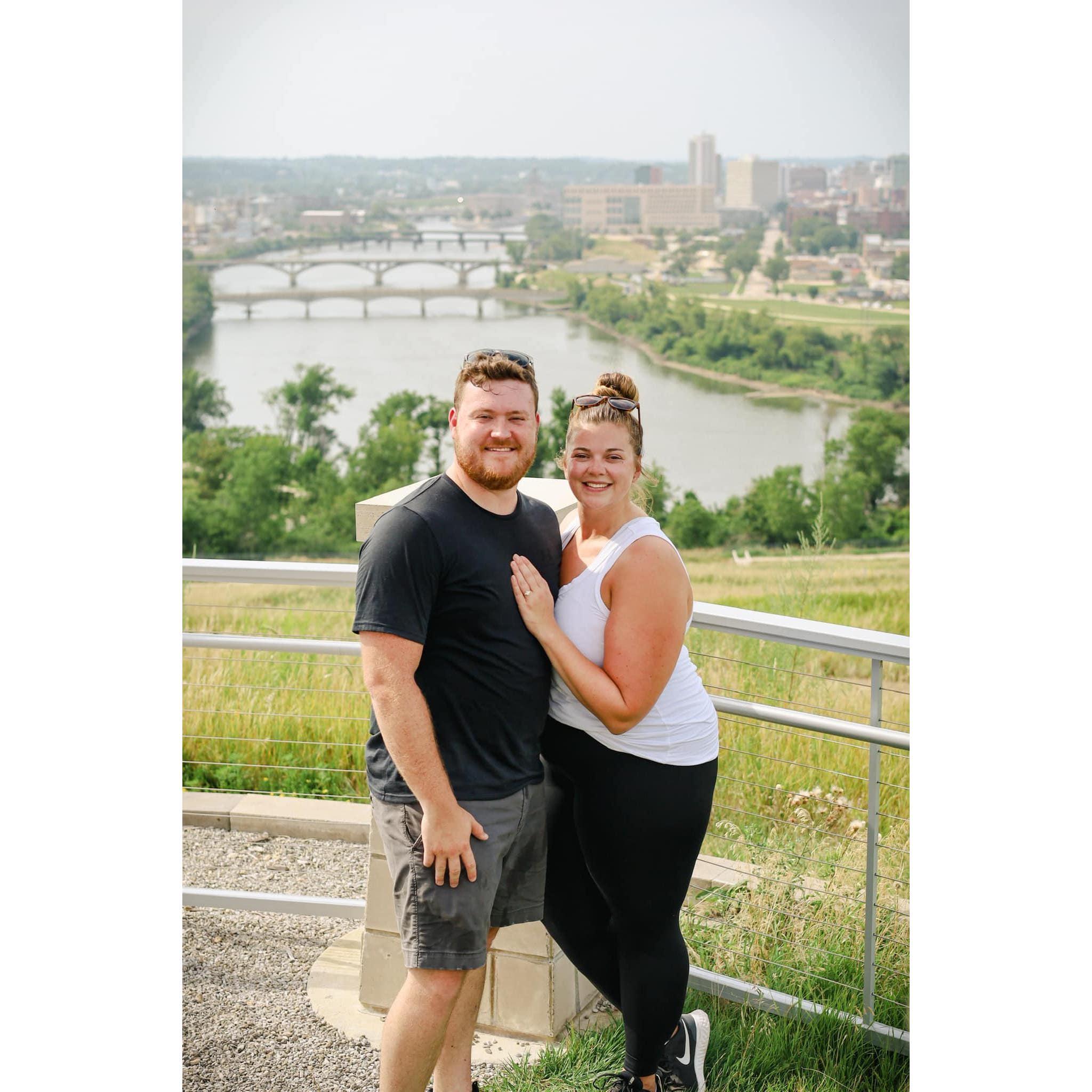 Ally saying "Yes!" on Mt. Trashmore!