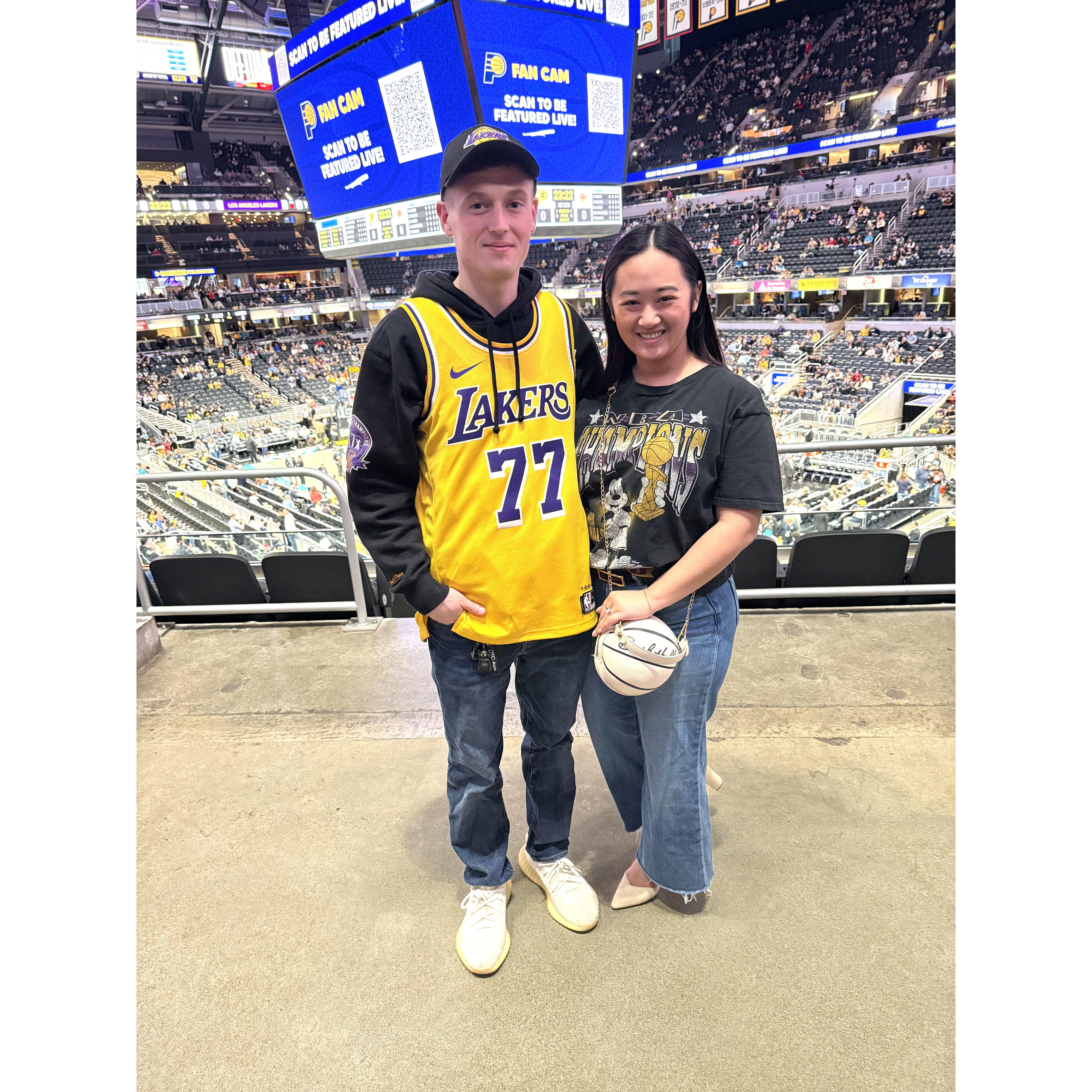 Viv's first NBA game and date night to see the our favorite team (: