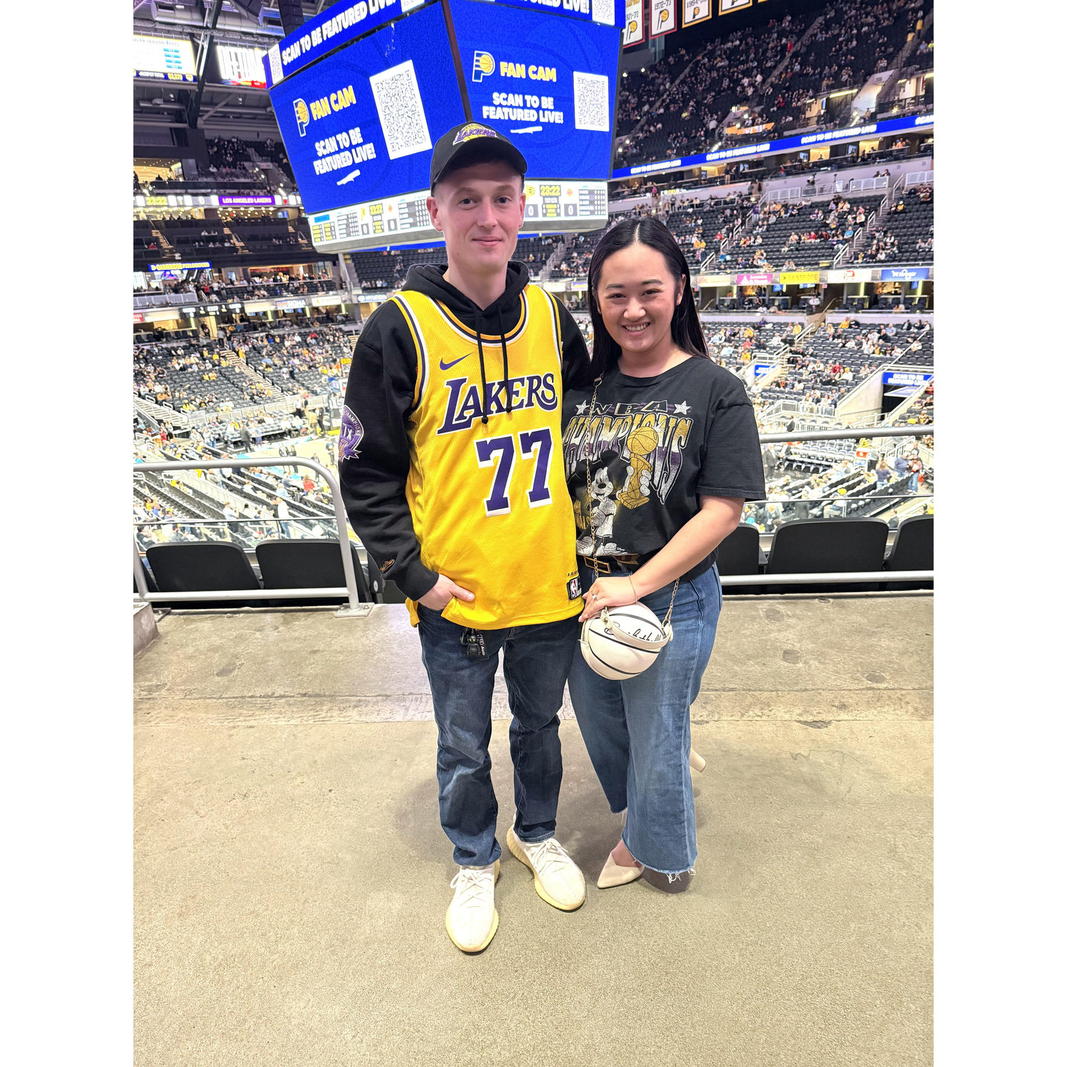 Viv's first NBA game and date night to see the our favorite team (: