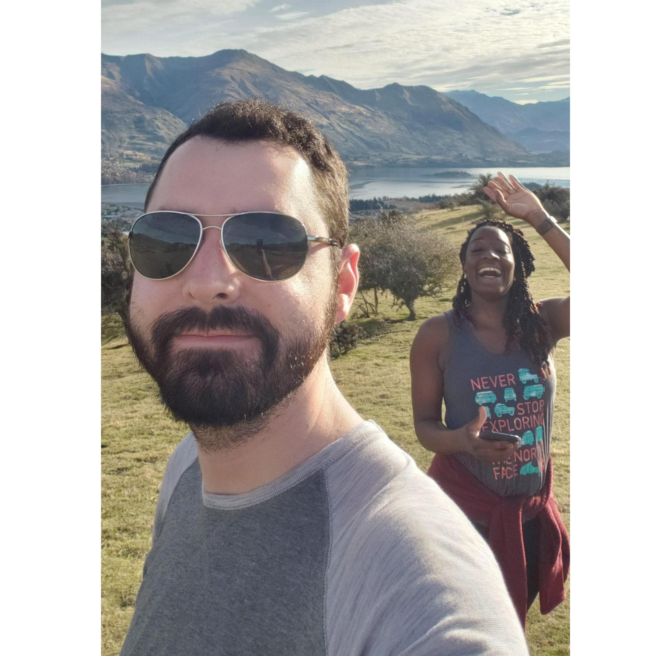 Us enjoying a beautiful hike in New Zealand