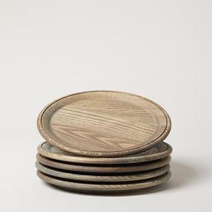 Crafted Wooden Plate, Grey