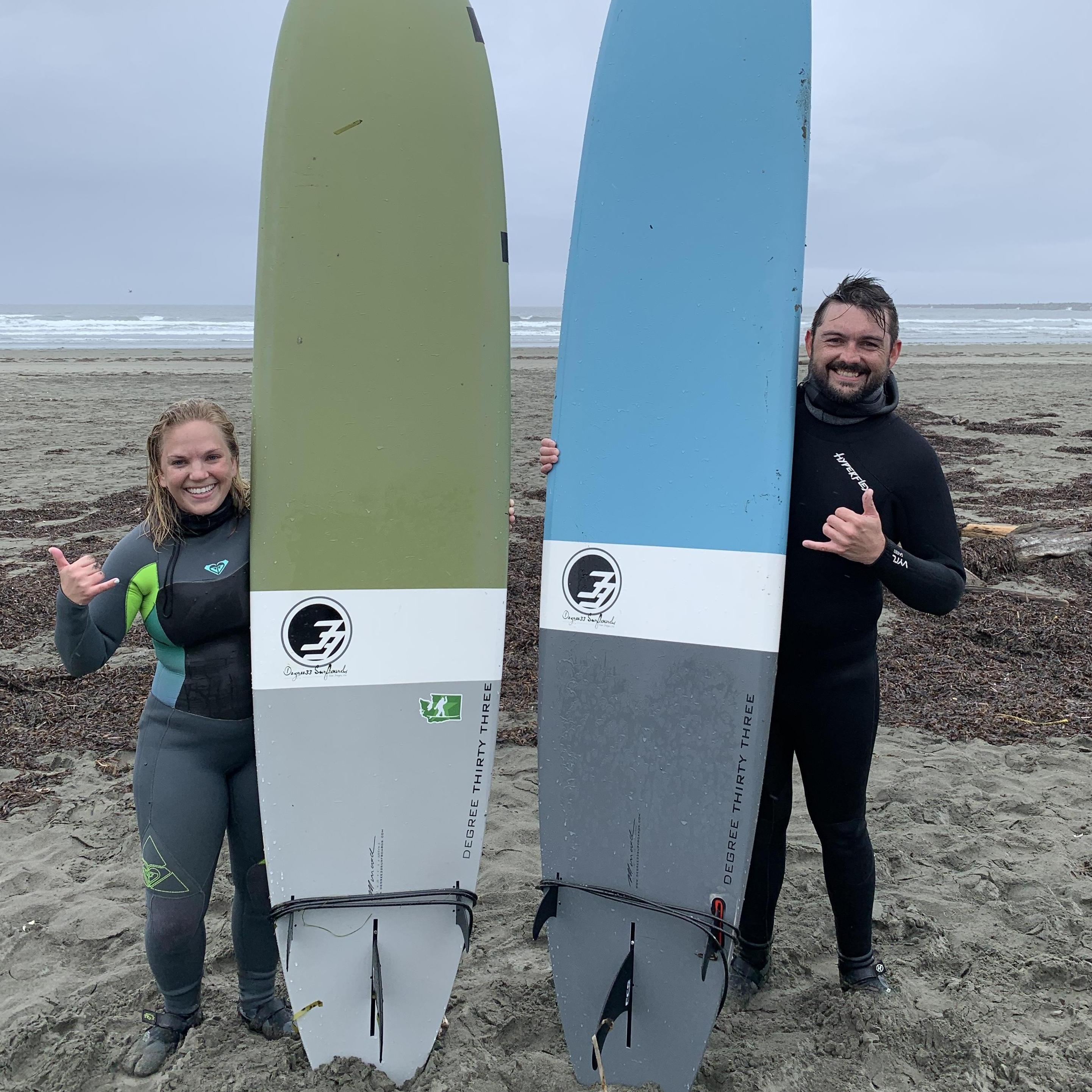 James finally lived out his dream of surfing in the PNW