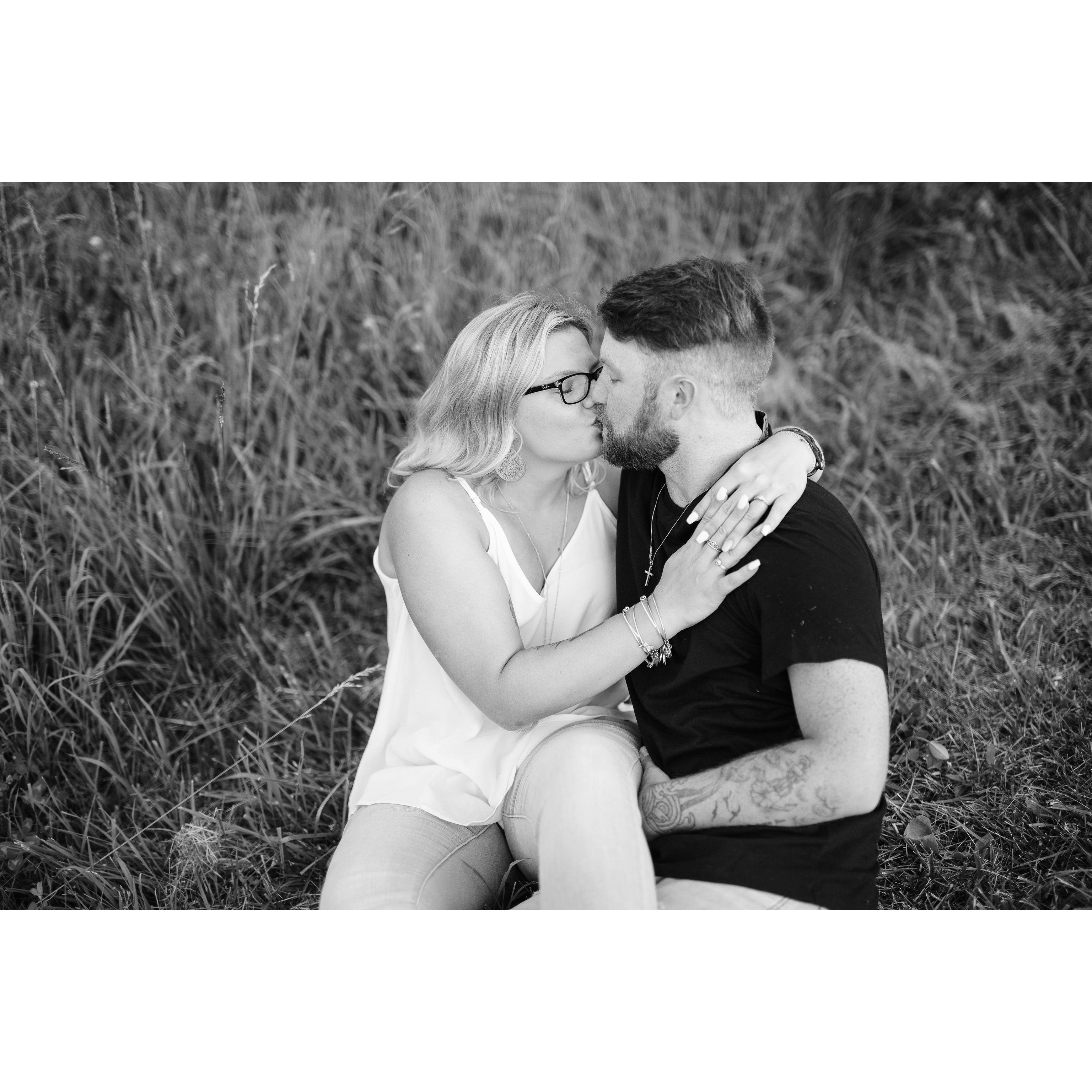 Eww, we kiss? 

Engagement session- 6.27.2021