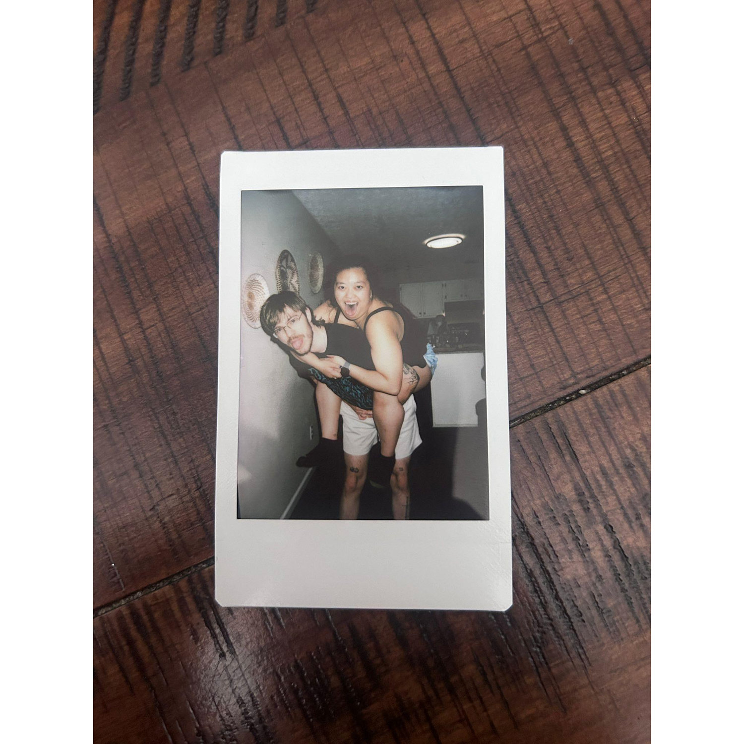 A polaroid photo of us from a joint Bach party!