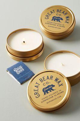 Great Bear Wax Co. Candles, Set of 3